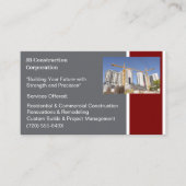 Gebouwen Aannemer Bouw Bouwkraan Visitekaartje (Voorkant)