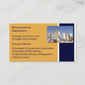 Gebouwen Aannemer Bouw Bouwkraan Visitekaartje (Voorkant)