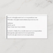 Gebouwen Aannemer Bouw Bouwkraan Visitekaartje (Achterkant)