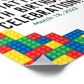 Gebouwen Blokken Welkomstwoord op feestdag Poster (Hoek)