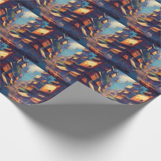 Gebouwen Cadeaupapier (Hoek)