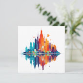 Gebouwen Cityscape Moderne wolkenkrabbers City Lif Kaart (Staand voorkant)