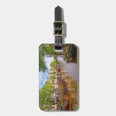 Gebouwen en kanaal in Amsterdam, Nederland Bagagelabel (Voorkant verticaal)