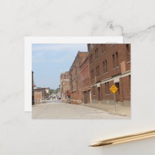 Gebouwen en NO OUTLET in Burlington, Iowa Briefkaart