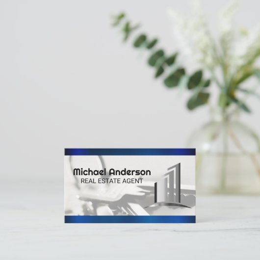 Gebouwen | huissleutels visitekaartje (Staand voorkant)