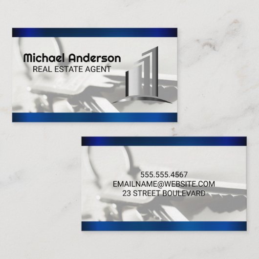 Gebouwen | huissleutels visitekaartje (Voorkant / Achterkant)