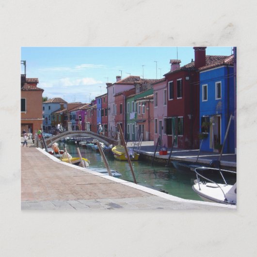 Gebouwen in Burano, Venetië Briefkaart (Voorkant)