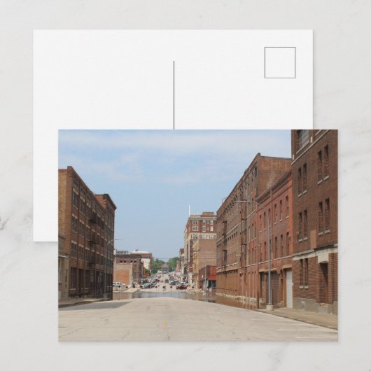 Gebouwen in Burlington, Iowa Briefkaart (Voorkant / Achterkant)