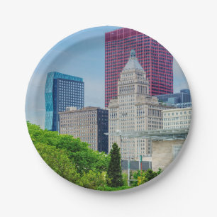 Gebouwen in Chicago Papieren Bordje