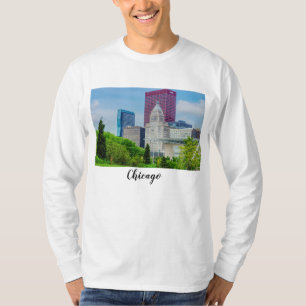 Gebouwen in Chicago T-shirt met lange mouwen