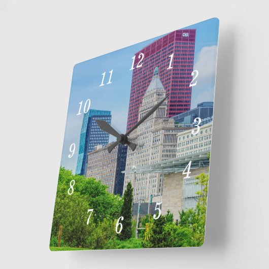 Gebouwen in Chicago Wall Clock Vierkante Klok (Hoek)