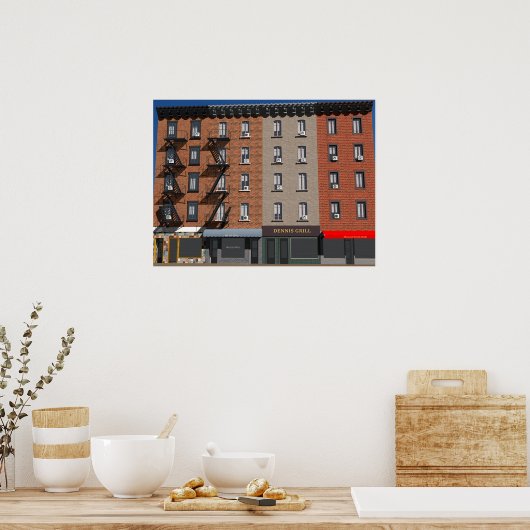 Gebouwen in New York Poster (Keuken)