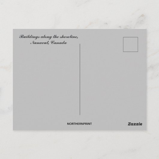 Gebouwen langs de kustlijn briefkaart (Achterkant)