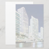 Gebouwen langs de rivier de Miami Briefpapier (Voorkant / Achterkant)
