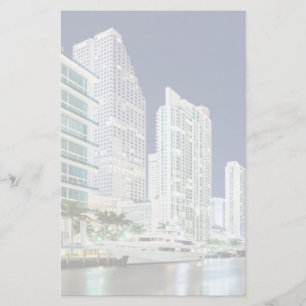 Gebouwen langs de rivier de Miami Briefpapier