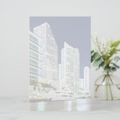 Gebouwen langs de rivier de Miami Briefpapier (Staand voorkant)