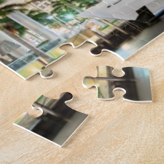 Gebouwen langs de rivier de Miami Legpuzzel (Zijkant)