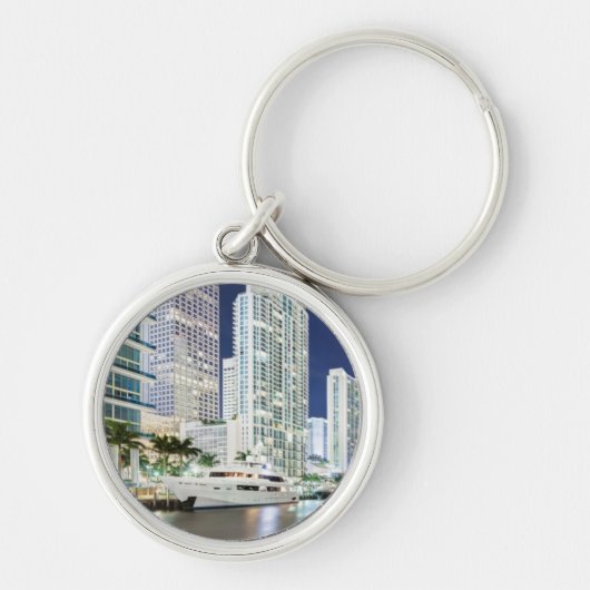 Gebouwen langs de rivier de Miami Sleutelhanger (Voorkant)