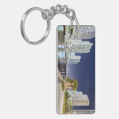 Gebouwen langs de rivier de Miami Sleutelhanger (Voorkant Links)