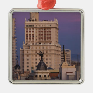 Gebouwen langs Gran Via en Edificio Espana Metalen Ornament