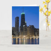 Gebouwen langs het centrum van Chicago, landnummer Kaart (Gele Bloem)