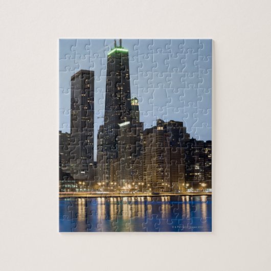 Gebouwen langs het centrum van Chicago Legpuzzel (Verticaal)