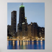 Gebouwen langs het centrum van Chicago Poster (Voorkant)