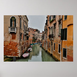 Gebouwen langs kanalen van Venetië Poster