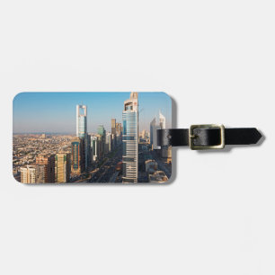 Gebouwen langs Sheikh Zayed Road, Dubai Bagagelabel
