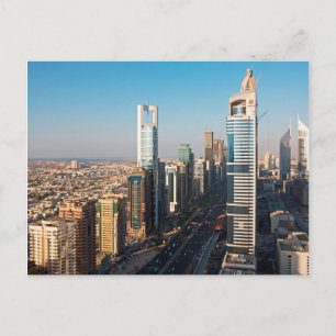 Gebouwen langs Sheikh Zayed Road, Dubai Briefkaart