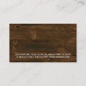 Gebouwen Logo | Achtergrond hout Visitekaartje (Achterkant)