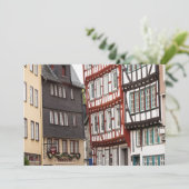 Gebouwen met een halfuurplaats bedankkaart (Staand voorkant)