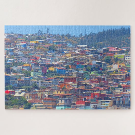 gebouwen met valparaiso - kleur legpuzzel (Horizontaal)