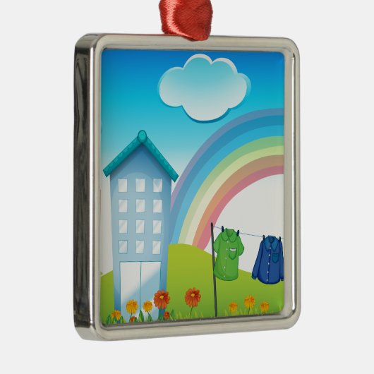 Gebouwen Metalen Ornament (Rechts)