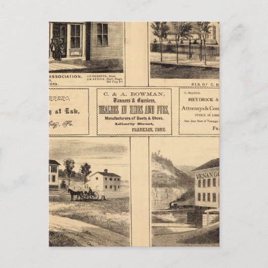 Gebouwen, Oliedag, Franklin, Tarr Boerderij Briefkaart (Voorkant)