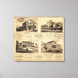 Gebouwen, Oliedag, Franklin, Tarr Boerderij Canvas Afdruk