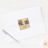 Gebouwen, Oliedag, Franklin, Tarr Boerderij Vierkante Sticker (Envelop)