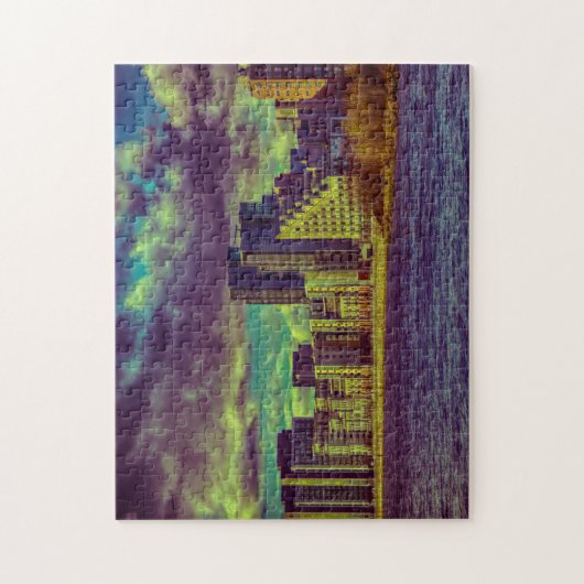 Gebouwen op de Clyde Glasgow Legpuzzel (Verticaal)