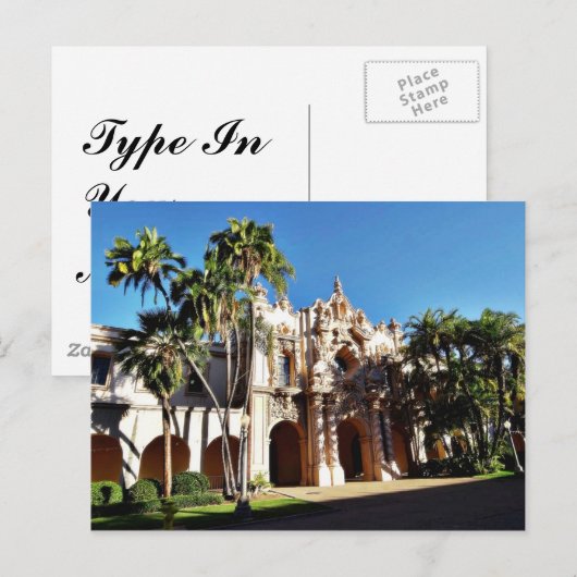 Gebouwen op het Prado in het Balboa Park San Diego Briefkaart (Voorkant / Achterkant)