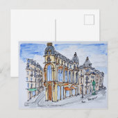 Gebouwen op rue Reaumur, Parijs, Frankrijk Briefkaart (Voorkant / Achterkant)