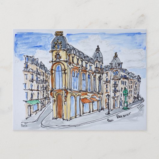 Gebouwen op rue Reaumur, Parijs, Frankrijk Briefkaart (Voorkant)