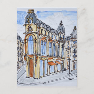 Gebouwen op Rue Reaumur, Parijs, Frankrijk Briefkaart