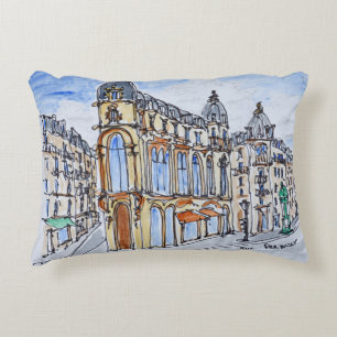 Gebouwen op Rue Reaumur, Parijs, Frankrijk Decoratief Kussen