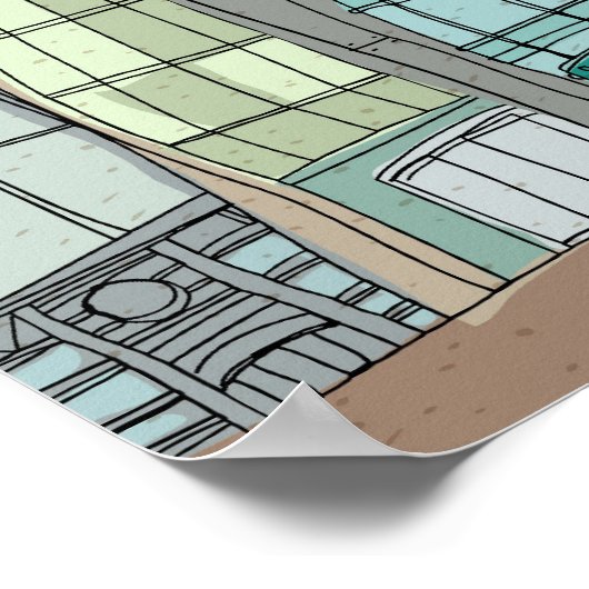 Gebouwen Poster (Hoek)