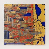 Gebouwen Stadskunst Legpuzzel (Horizontaal)