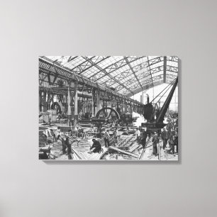 Gebouwen van de Galerie der Machines Canvas Afdruk
