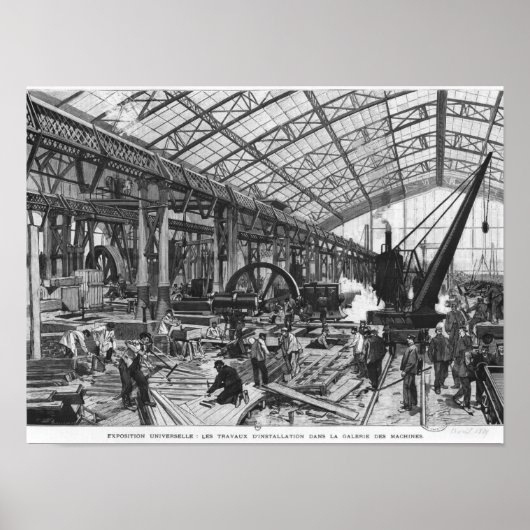 Gebouwen van de Galerie der Machines Poster (Voorkant)