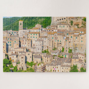 Gebouwen van de middeleeuwse stad Sorano Legpuzzel