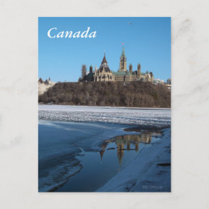 Gebouwen van het Canadese Parlement gezien vanuit Briefkaart