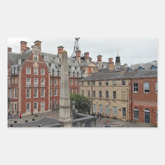Gebouwen van York Rechthoekige Sticker (Voorkant)